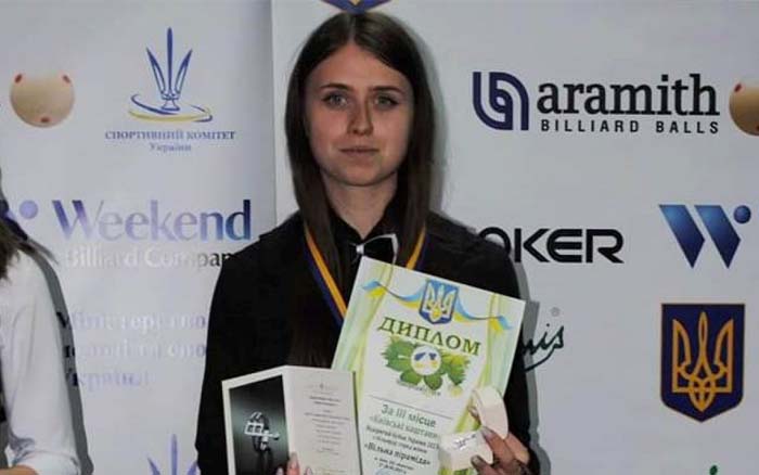Спортсменка з Тернополя здобула бронзу на Відкритому Кубку України з більярду